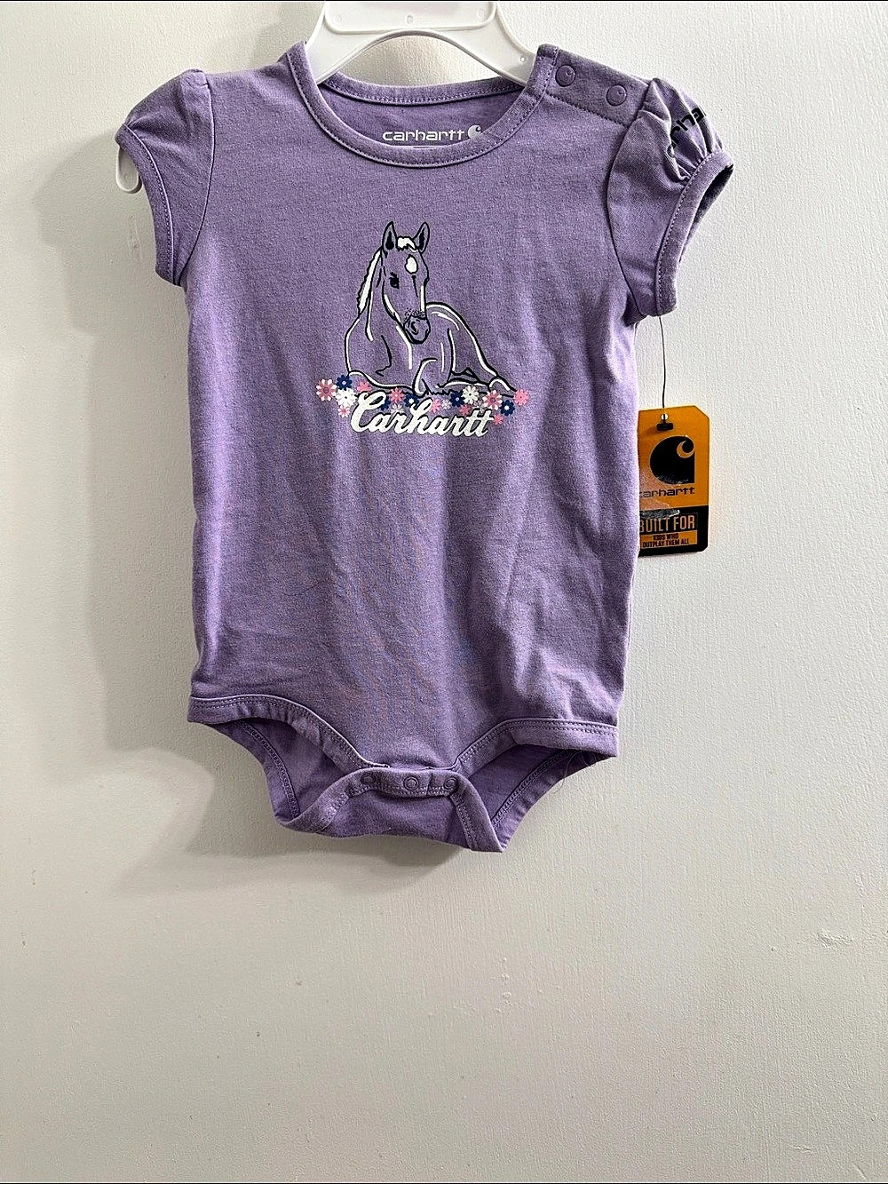 Carhartt TK9053-5G Baby Bodysuit in Purple 12M NWT